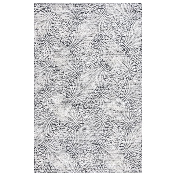 SAFAVIEH Ebony Abbott Floral Area Rug, Black/Ivory, 8' x 10'
