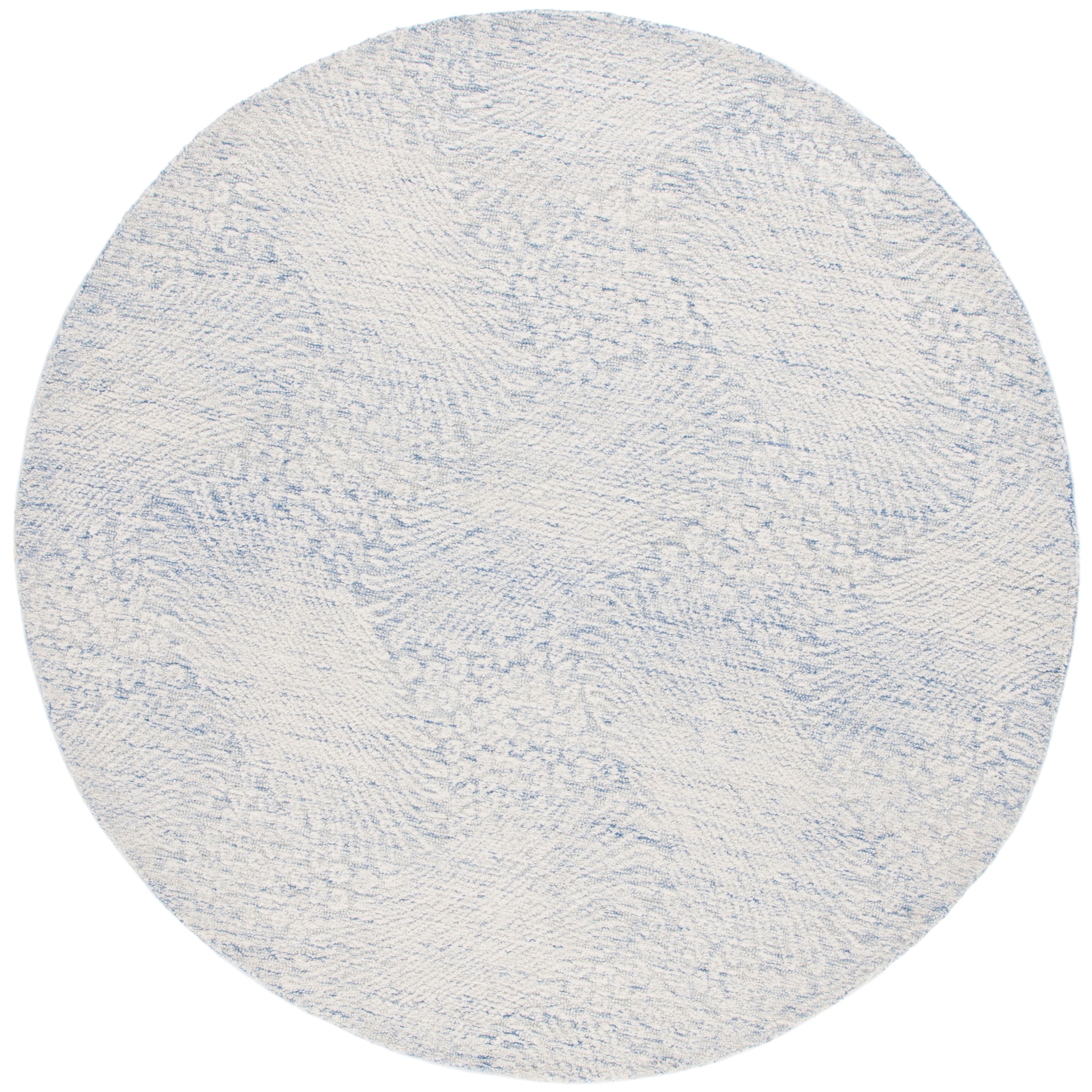 SAFAVIEH Ebony Abbott Floral Area Rug, Blue/Ivory, 6' x 6' Round