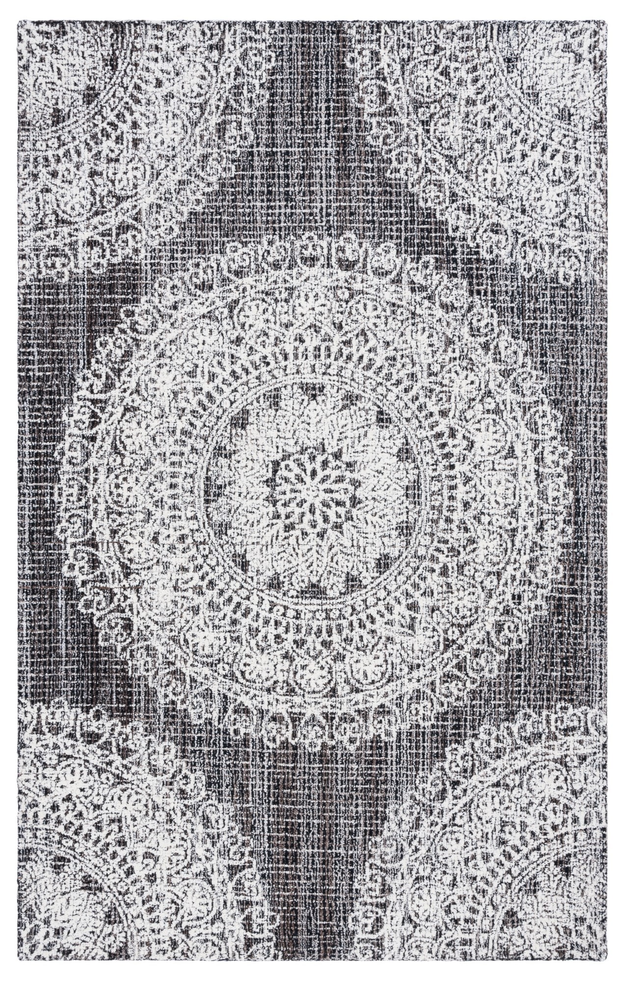 SAFAVIEH Ebony Abby Oriental Area Rug, Brown/Ivory, 6' x 9'