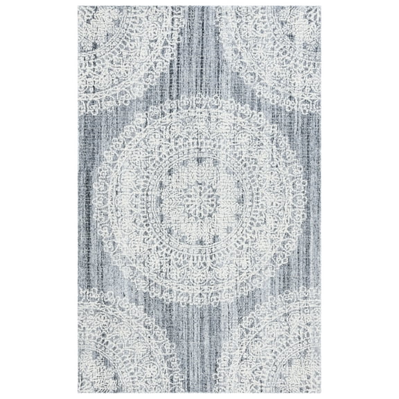 SAFAVIEH Ebony Abby Oriental Area Rug, Grey/Ivory, 5' x 8'