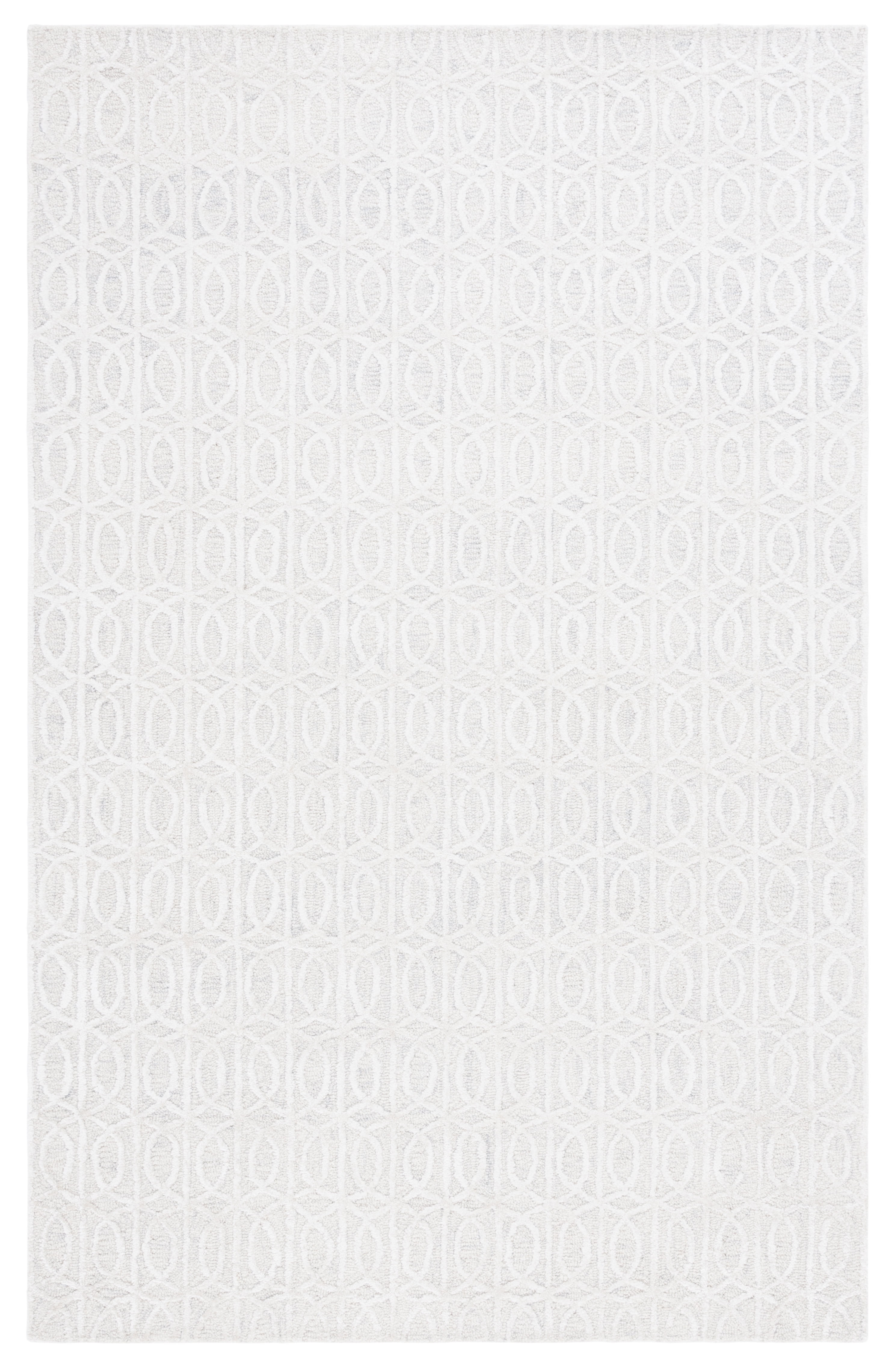 Beige and Ivory Tufted Wool and Viscose 6' x 9' Area Rug