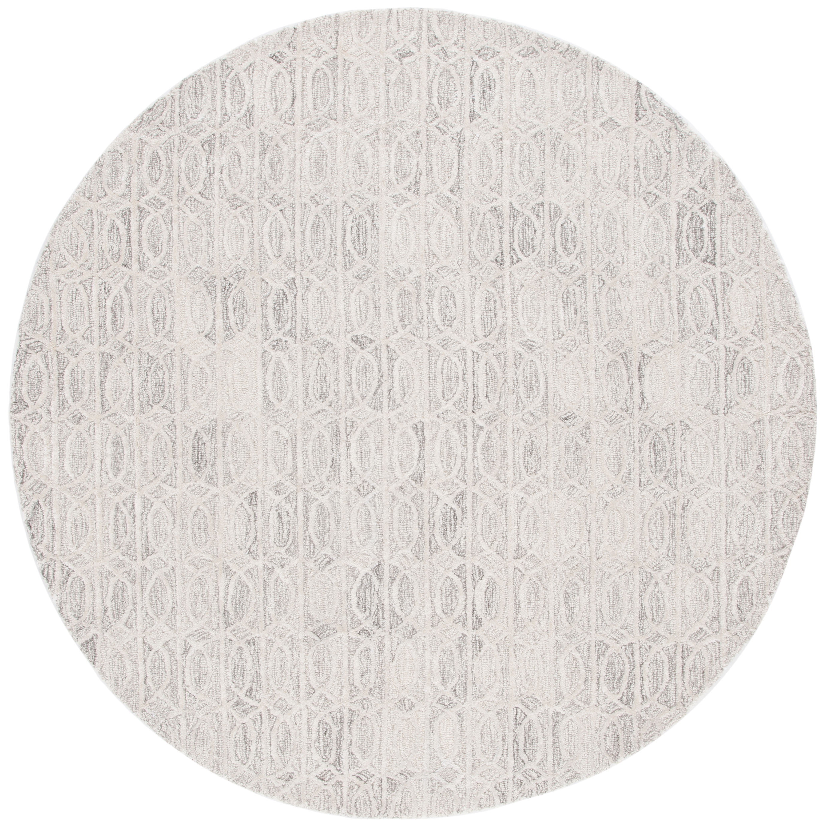SAFAVIEH Ebony Abel Modern Area Rug, Natural/Ivory, 6' x 6' Round