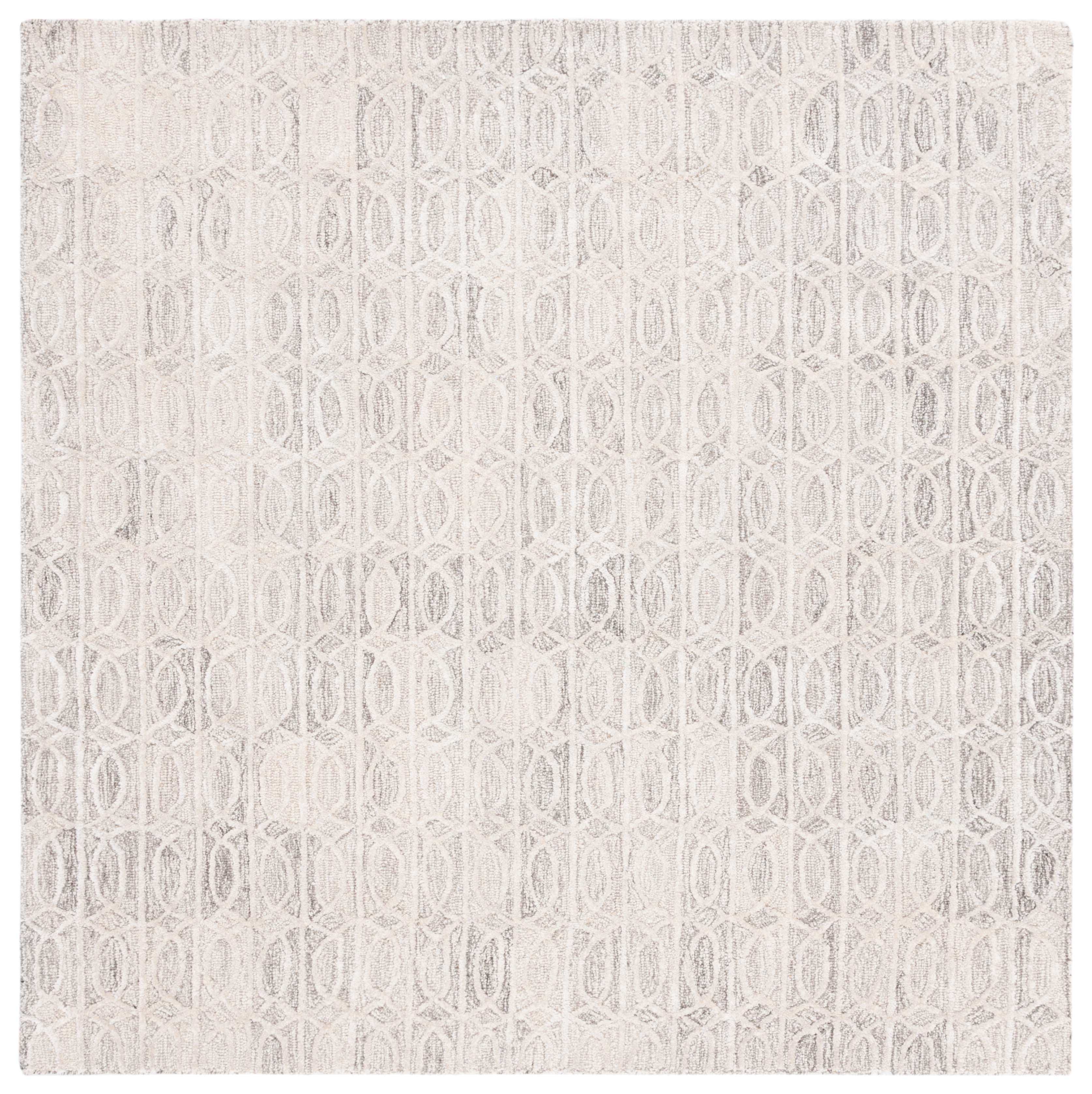 SAFAVIEH Ebony Abel Modern Area Rug, Natural/Ivory, 6' x 6' Square