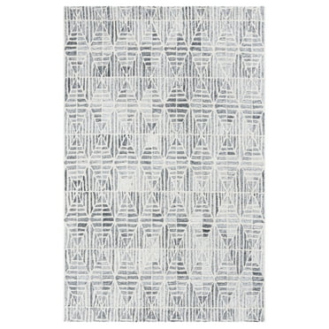 SAFAVIEH Ebony Abraham Diamond Area Rug, Grey/Ivory, 5' x 8'