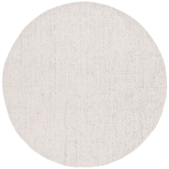 SAFAVIEH Ebony Abram Botanical Area Rug, Blue/Ivory, 6' x 6' Round