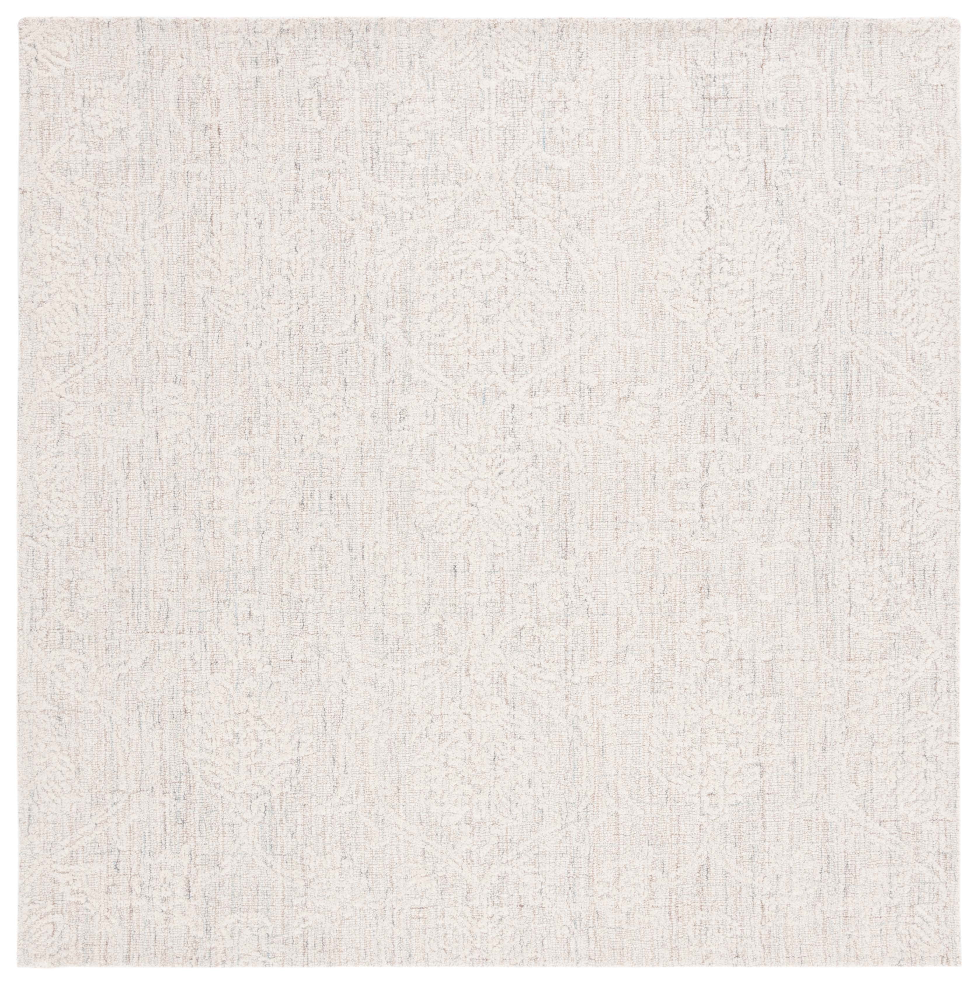 SAFAVIEH Ebony Abram Botanical Area Rug, Blue/Ivory, 6' x 6' Square