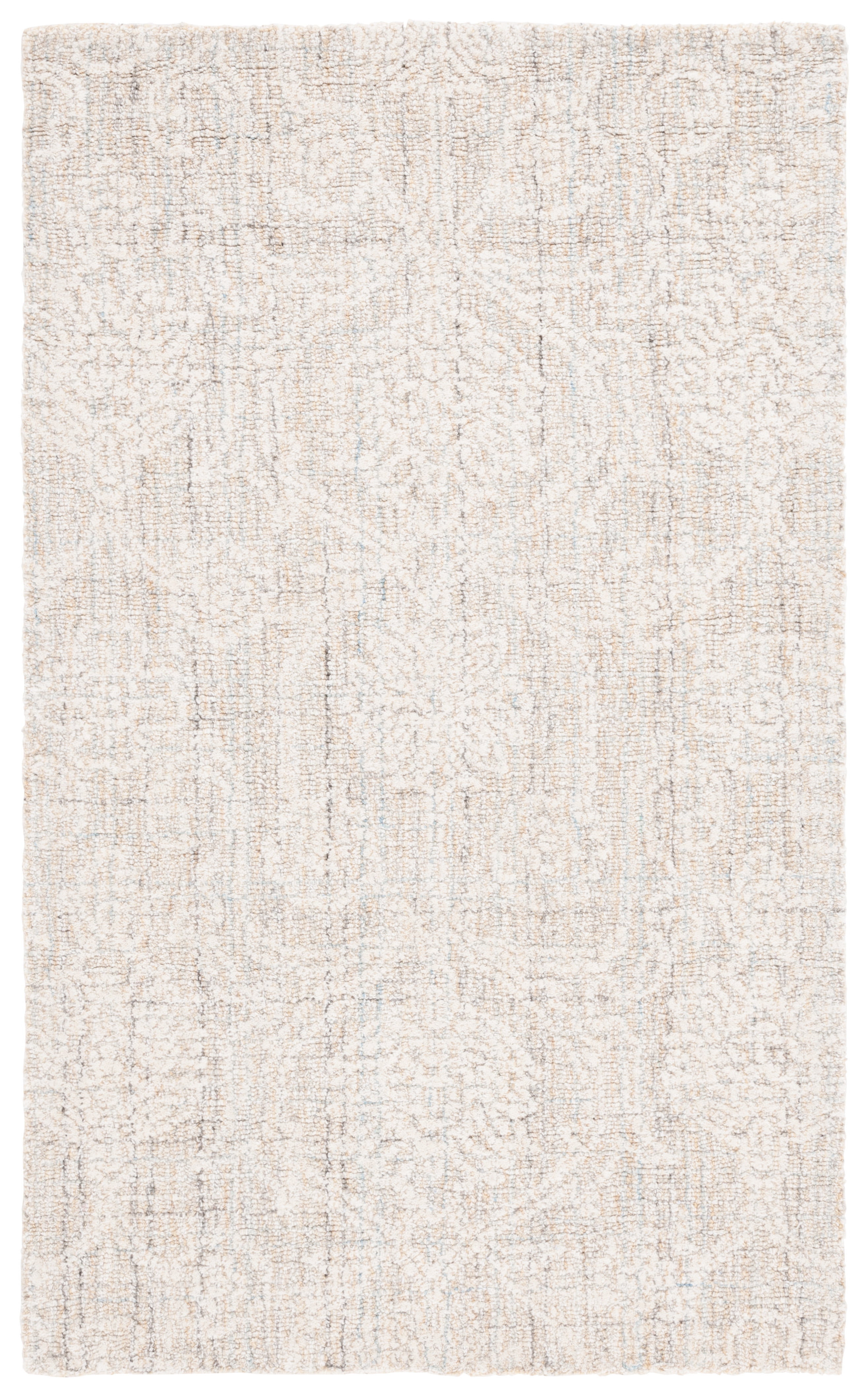 Grey Ivory Hand Tufted Wool 3' x 5' Area Rug
