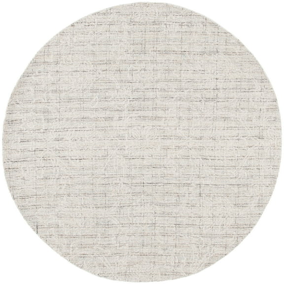SAFAVIEH Ebony Abram Botanical Area Rug, Grey/Ivory, 6' x 6' Round