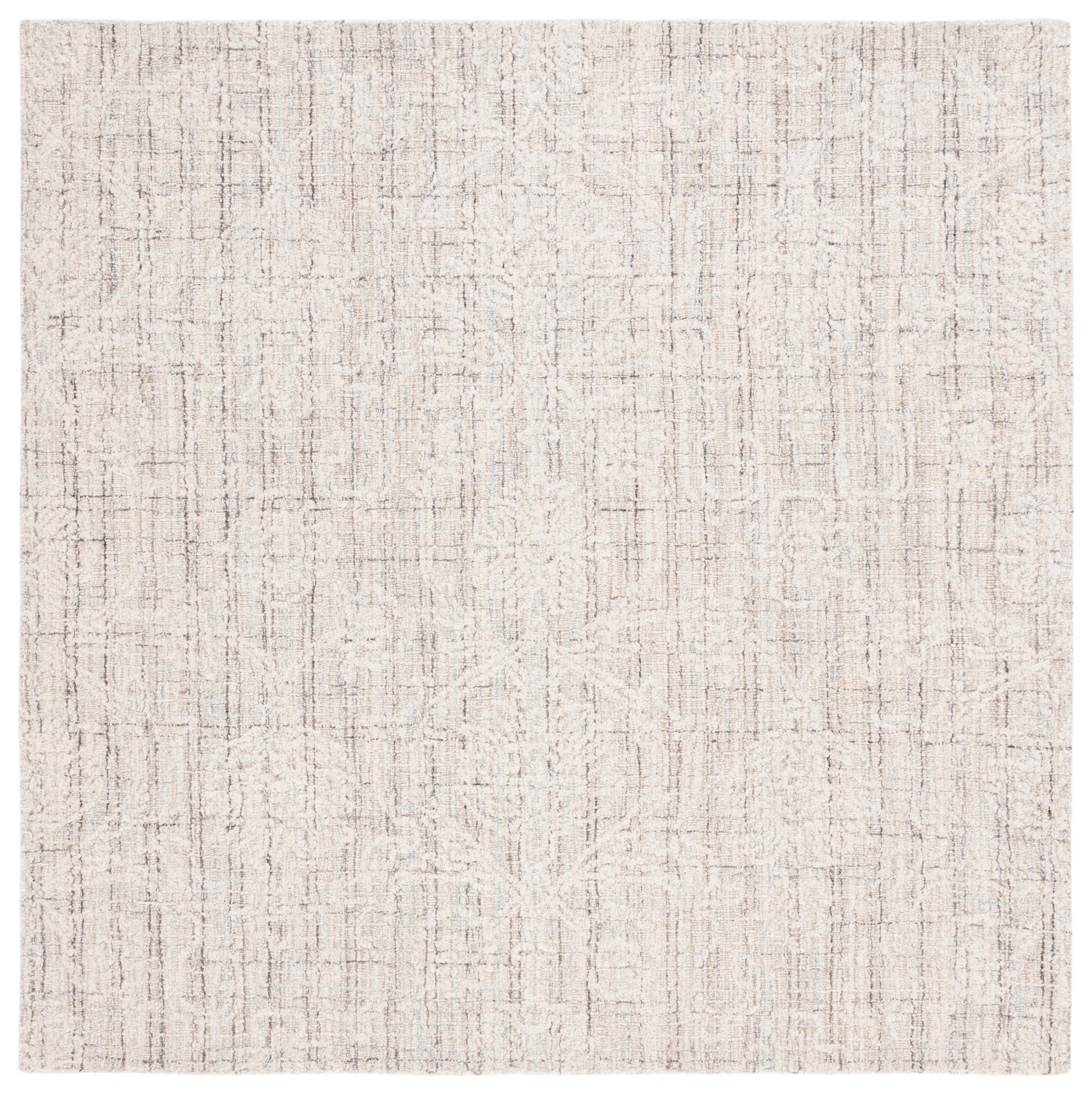SAFAVIEH Ebony Abram Botanical Area Rug, Grey/Ivory, 6' x 6' Square