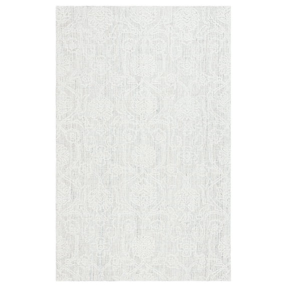 SAFAVIEH Ebony Abram Botanical Area Rug, Teal/Ivory, 6' x 9'