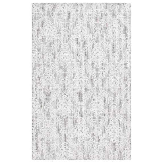 SAFAVIEH Ebony Acacia Diamond Area Rug, Grey/Ivory, 4' x 6'