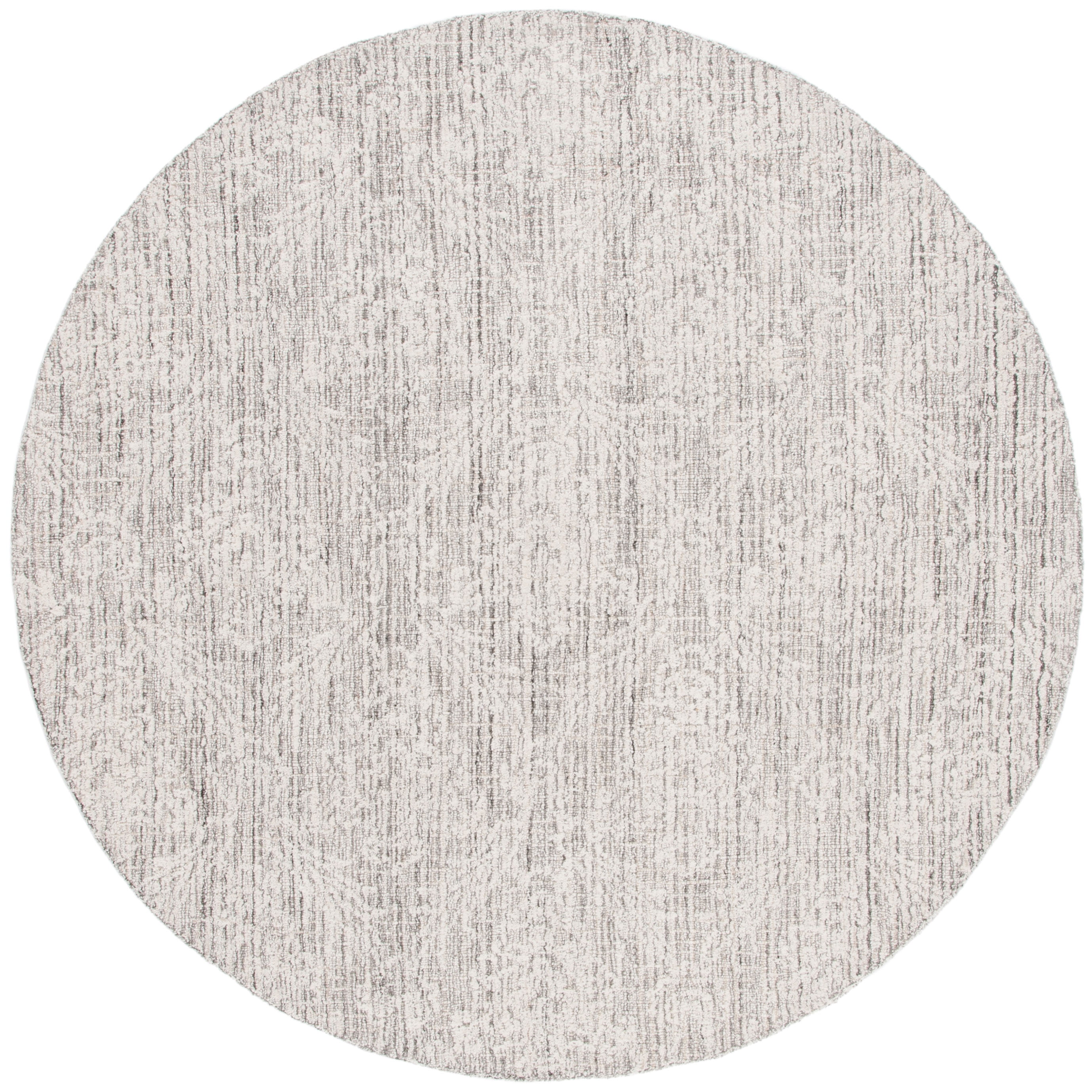 SAFAVIEH Ebony Acacia Diamond Area Rug, Grey/Ivory, 6' x 6' Round