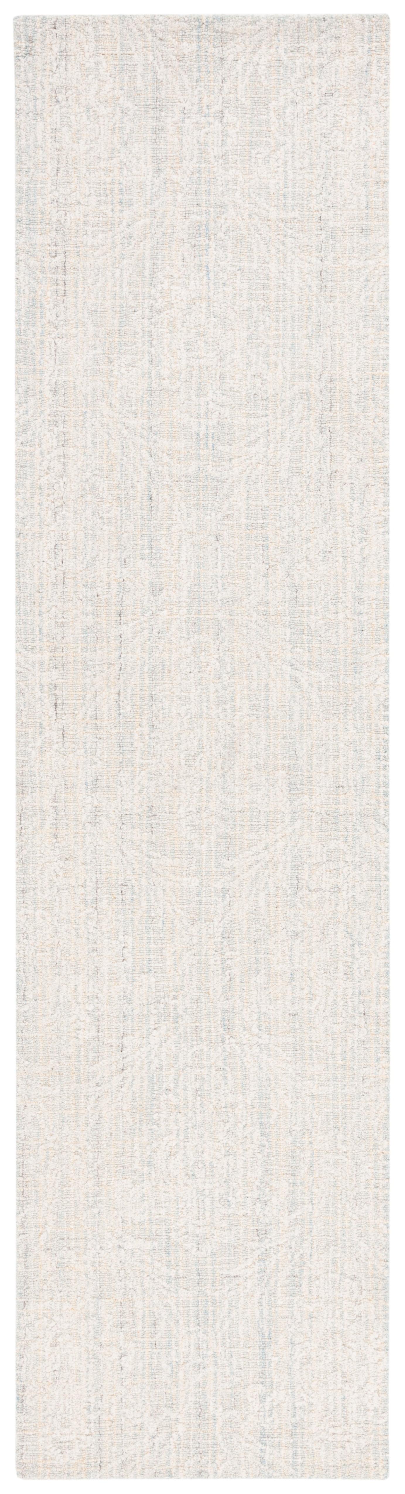 Handmade Light Blue Wool Tufted Runner Rug, 2'3" x 9'