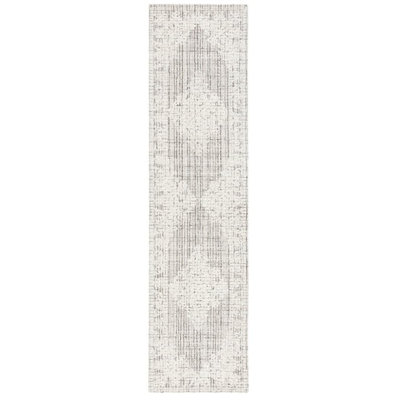 SAFAVIEH Ebony Ace Bordered Runner Rug, Brown/Ivory, 2'3" x 9'