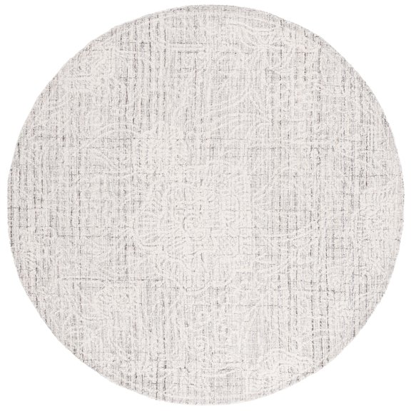 SAFAVIEH Ebony Adair Floral Area Rug, Grey/Ivory, 6' x 6' Round