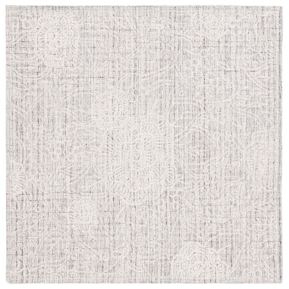 SAFAVIEH Ebony Adair Floral Area Rug, Grey/Ivory, 6' x 6' Square