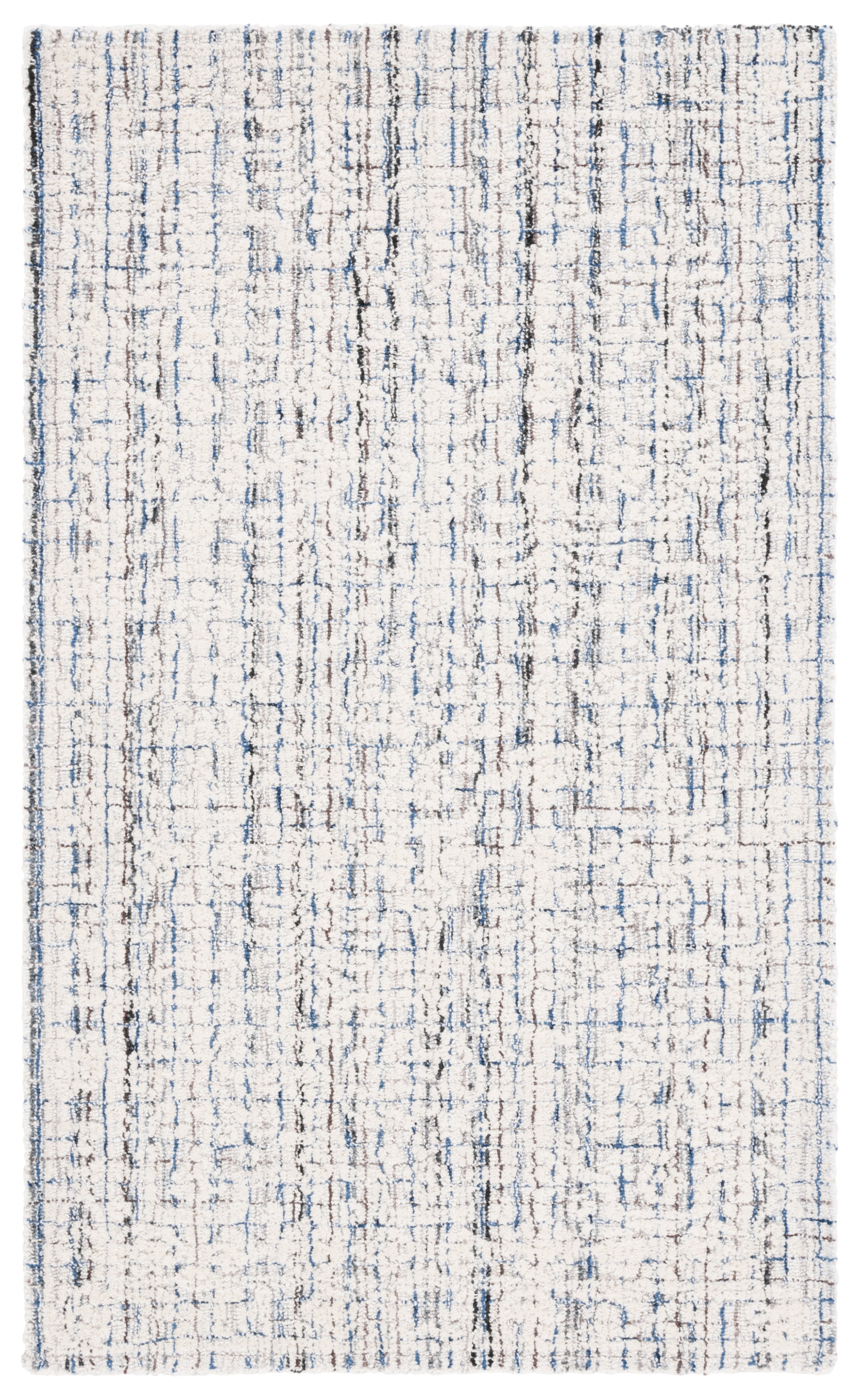 SAFAVIEH Ebony Adalyn Abstract Area Rug, Blue/Ivory, 3' x 5'