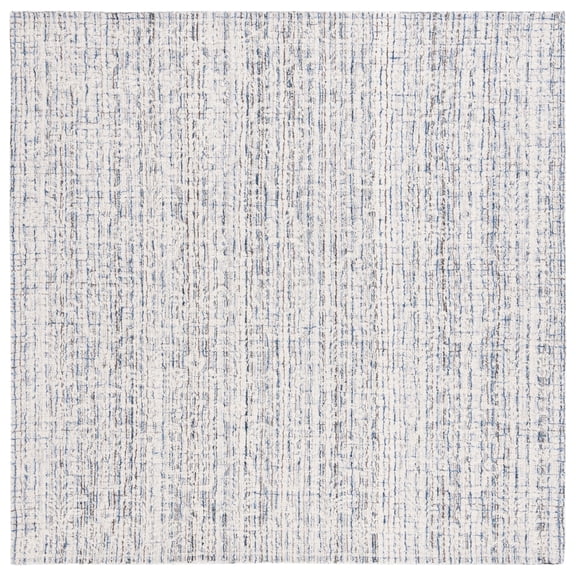 SAFAVIEH Ebony Adalyn Abstract Area Rug, Blue/Ivory, 6' x 6' Square