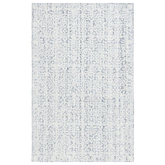 SAFAVIEH Ebony Adalyn Abstract Area Rug, Blue/Ivory, 6' x 9'