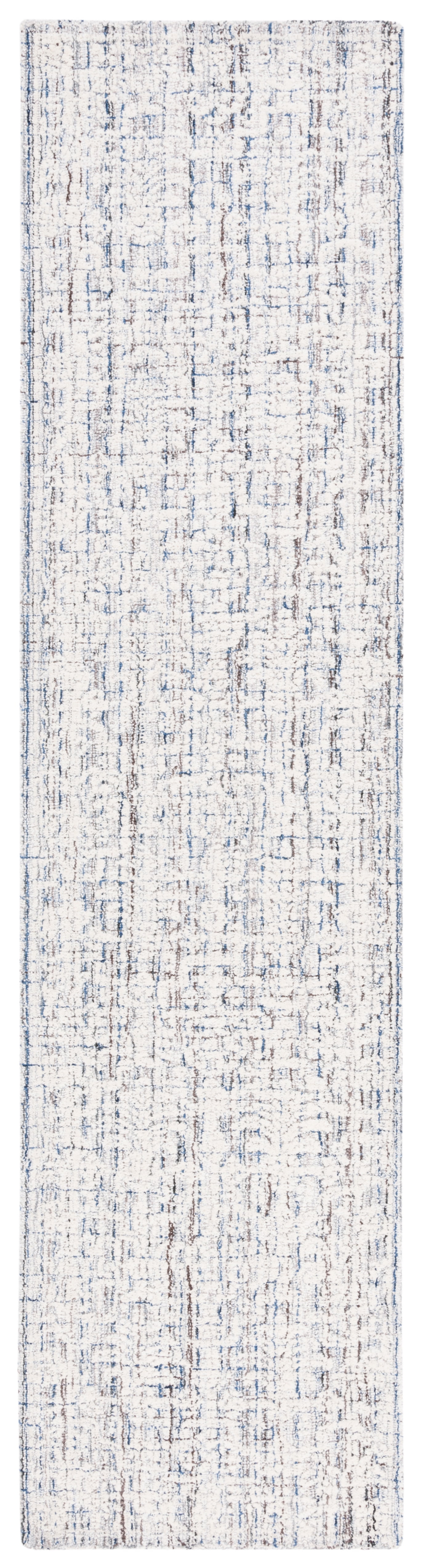 SAFAVIEH Ebony Adalyn Abstract Runner Rug, Blue/Ivory, 2'3" x 9'