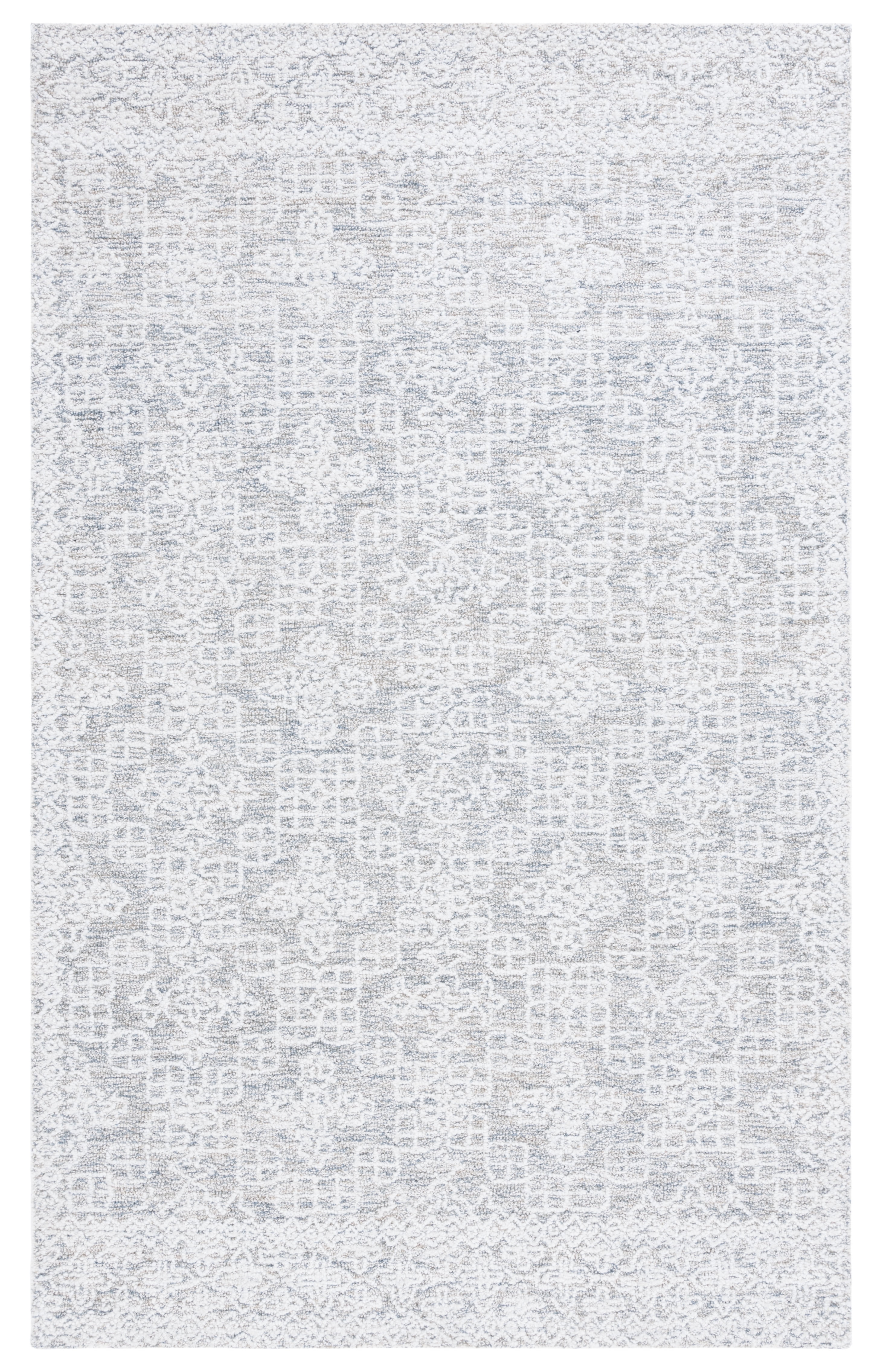Gray Hand-Tufted Wool and Synthetic 4' x 6' Area Rug
