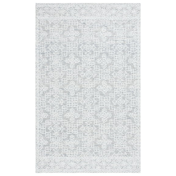 SAFAVIEH Ebony Adam Floral Area Rug, Grey/Ivory, 4' x 6'