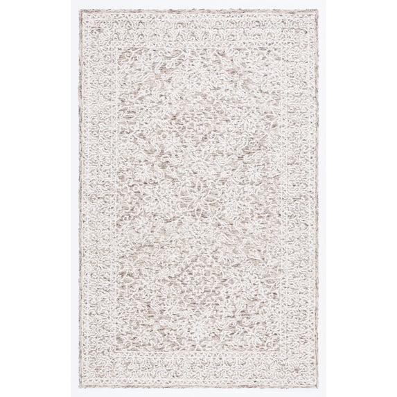 SAFAVIEH Ebony Adamina Floral Area Rug, Brown/Ivory, 4' x 6'