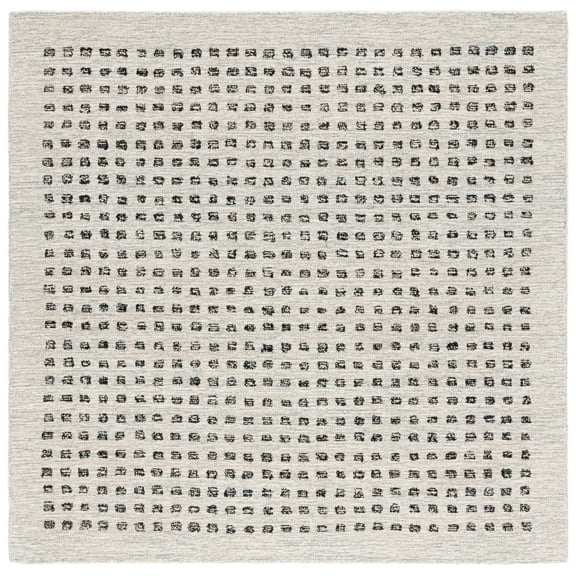 SAFAVIEH Ebony Adams Dot-Print Area Rug, Beige/Black, 6' x 6' Square