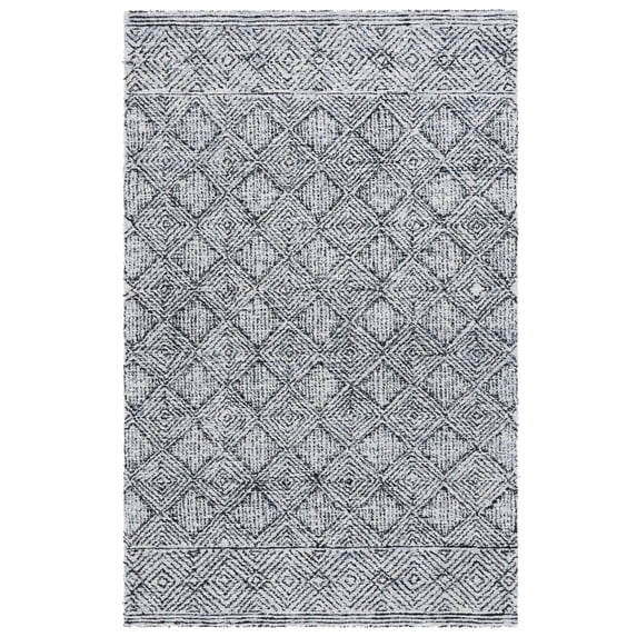 SAFAVIEH Ebony Addie Floral Area Rug, Silver/Black, 3' x 5'