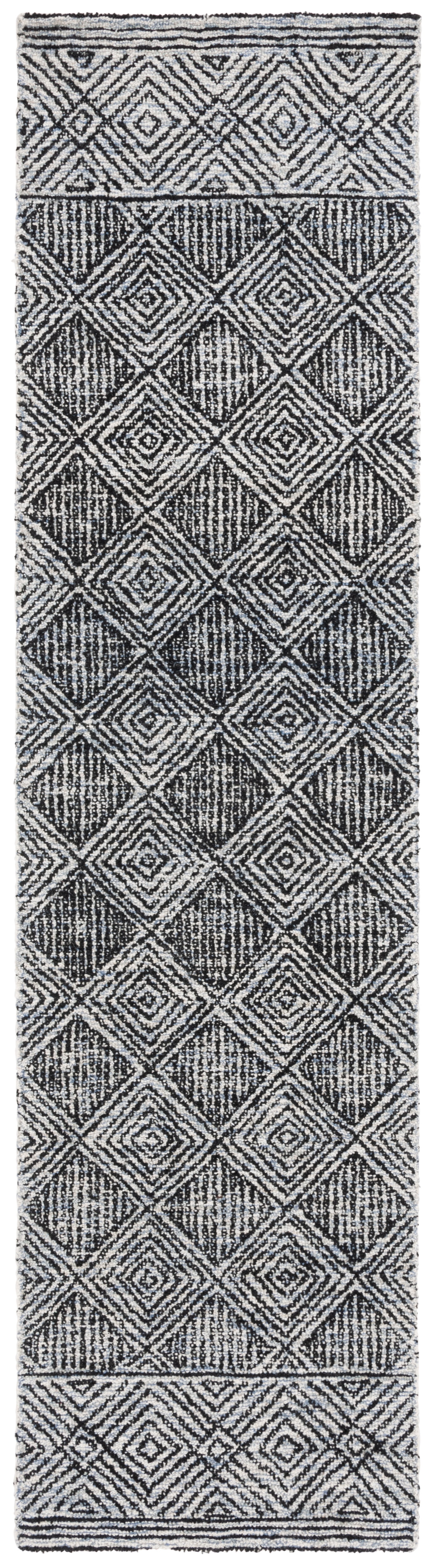 SAFAVIEH Ebony Addie Floral Runner Rug, Charcoal/Ivory, 2'3" x 9'
