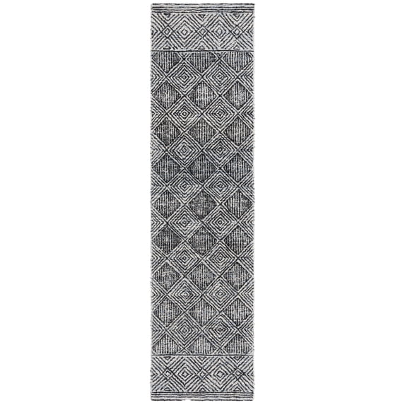 SAFAVIEH Ebony Addie Floral Runner Rug, Charcoal/Ivory, 2'3" x 9'