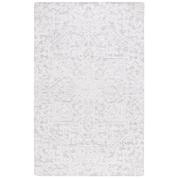 SAFAVIEH Ebony Addison Floral Area Rug, Ivory/Silver, 8' x 10'