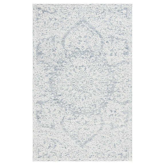 SAFAVIEH Ebony Adelaide Floral Area Rug, Grey/Ivory, 8' x 10'
