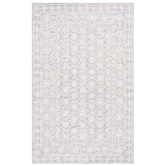 SAFAVIEH Ebony Adella Floral Area Rug, Grey/Ivory, 8' x 10'