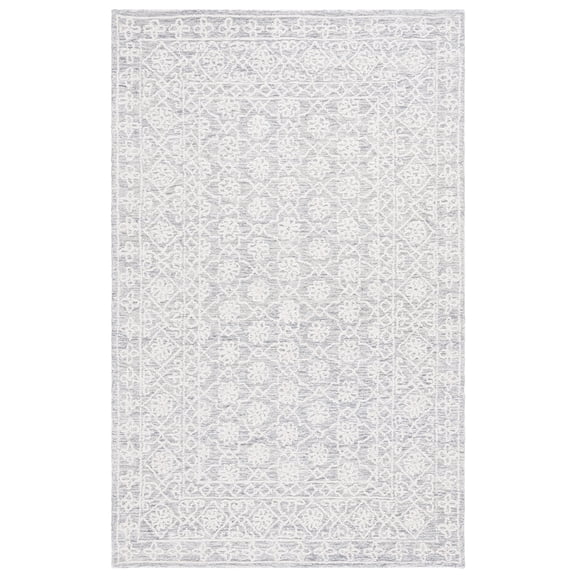 SAFAVIEH Ebony Adella Floral Area Rug, Grey/Ivory, 8' x 10'