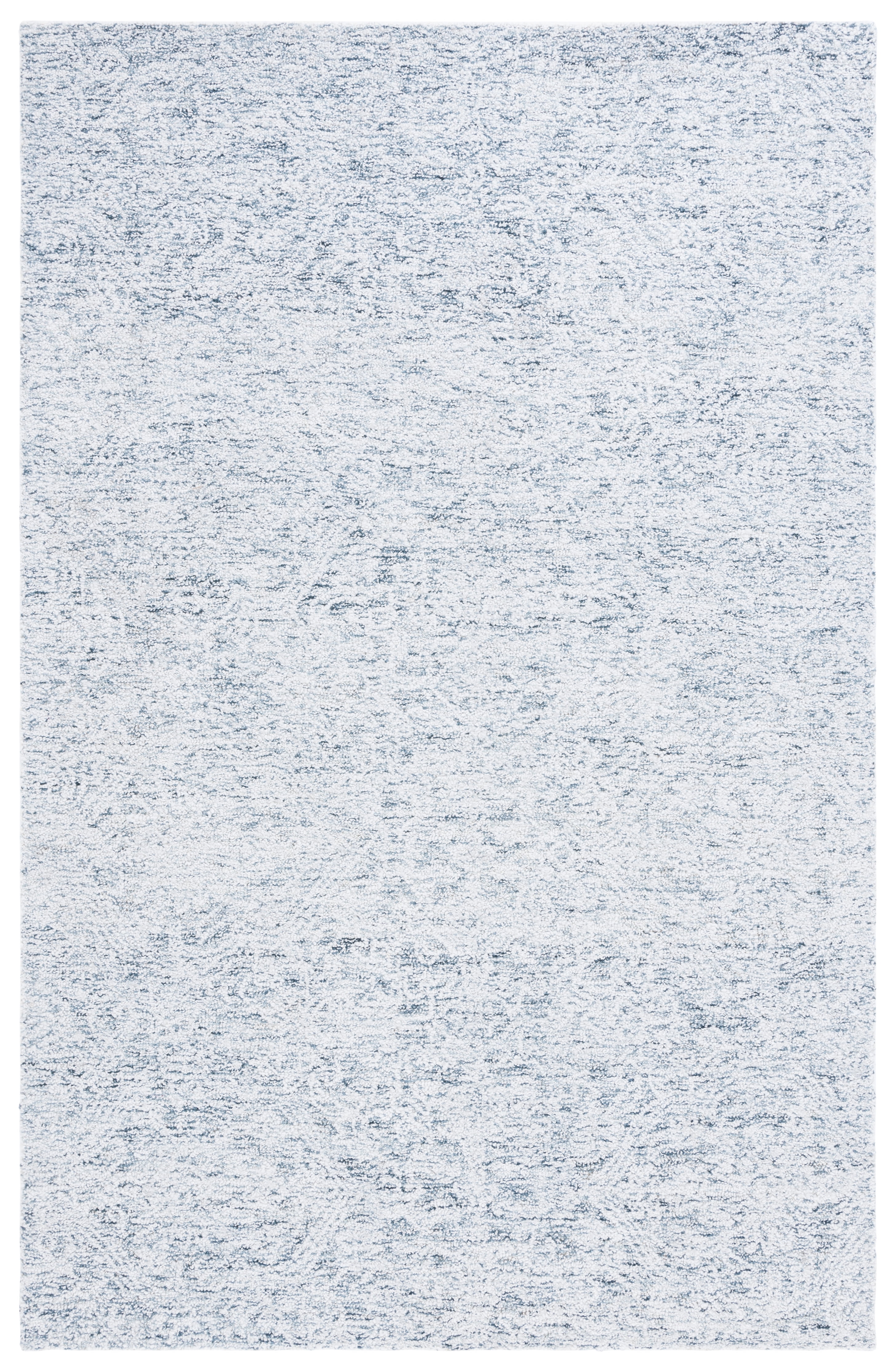 Ebony Light Blue Wool and Synthetic Hand Tufted Area Rug