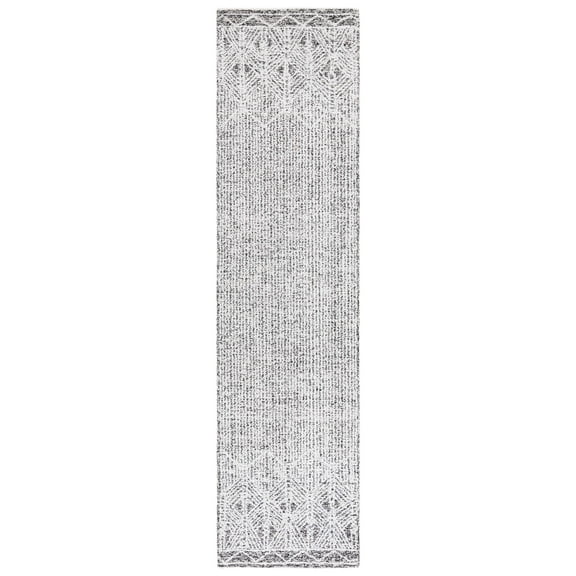 SAFAVIEH Ebony Aditya Traditional Runner Rug, Ivory/Black, 2'3" x 9'