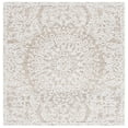 thumbnail image 1 of SAFAVIEH Ebony Adolf Floral Area Rug, Ivory/Brown, 6' x 6' Square, 1 of 7