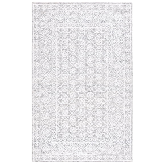 SAFAVIEH Ebony Adrasteia Floral Area Rug, Ivory/Grey, 3' x 5'