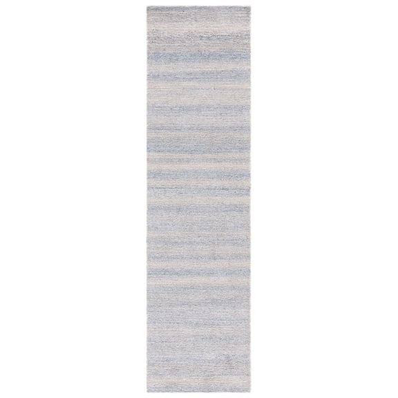 SAFAVIEH Ebony Adrian Striped Runner Rug, Blue/Grey, 2'3" x 9'