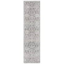 SAFAVIEH Ebony Agatha Geometric Runner Rug, Ivory/Grey, 2'3" x 9'