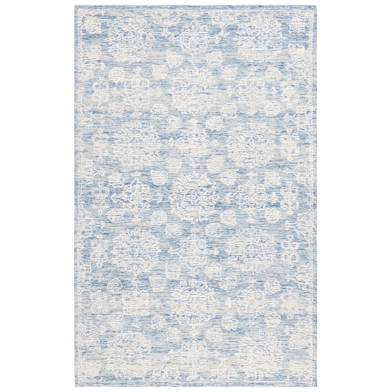 SAFAVIEH Ebony Aideen Floral Area Rug, Ivory/Blue, 4' x 6'