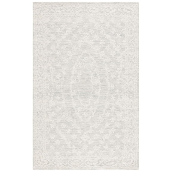 SAFAVIEH Ebony Aifric Traditional Area Rug, Ivory/Light Blue, 3' x 5'