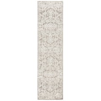 SAFAVIEH Ebony Ailin Medallion Runner Rug, Ivory/Dark Grey, 2'3" x 9'