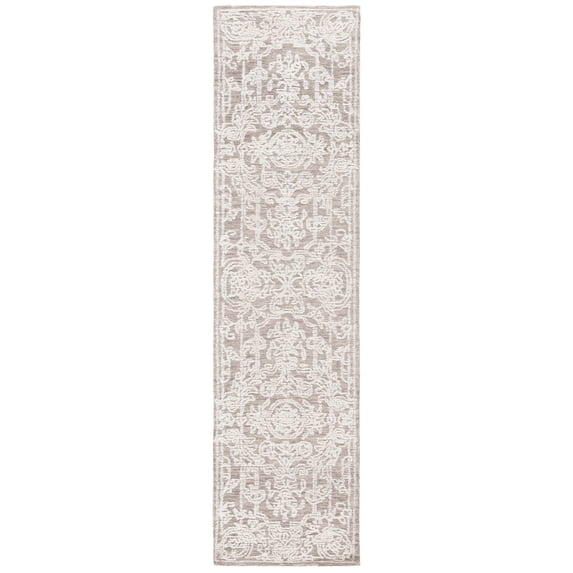 SAFAVIEH Ebony Ailin Medallion Runner Rug, Ivory/Dark Grey, 2'3" x 9'