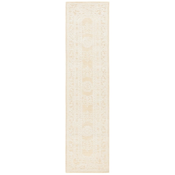 SAFAVIEH Ebony Aindreas Medallion Runner Rug, Ivory/Gold, 2'3" x 9'