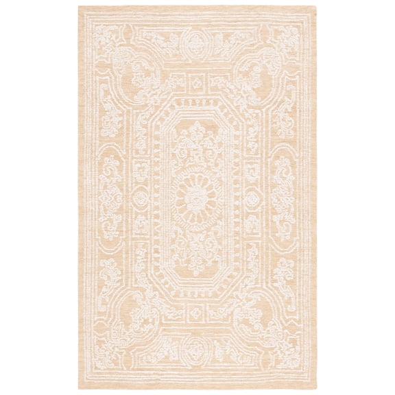 SAFAVIEH Ebony Aindreas Traditional Area Rug, Ivory/Gold, 3' x 5'