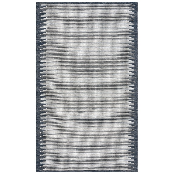 SAFAVIEH Ebony Ainsley Modern Area Rug, Ivory/Navy, 8' x 10'