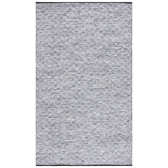 SAFAVIEH Ebony Aisha Diamond Area Rug, Ivory/Black, 5' x 8'