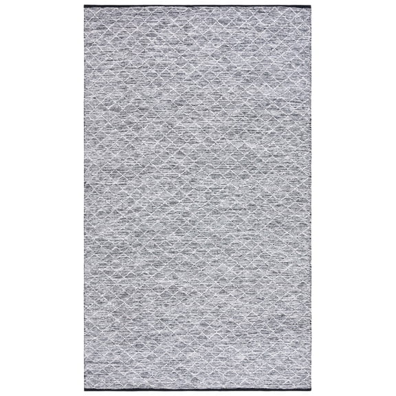SAFAVIEH Ebony Aisha Diamond Area Rug, Ivory/Black, 6' x 9'
